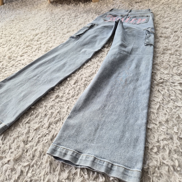 NWOT Juicy Couture Y2K Cargo Jeans w/ Pink Logo Back Pockets | Size 0 / 24 - Picture 5 of 16